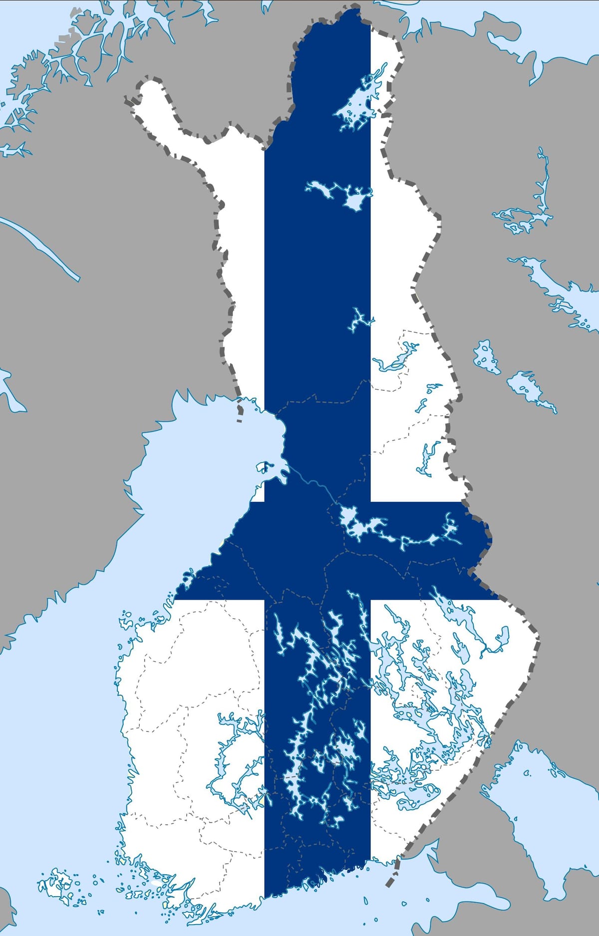 Finlandia mappa bandiera