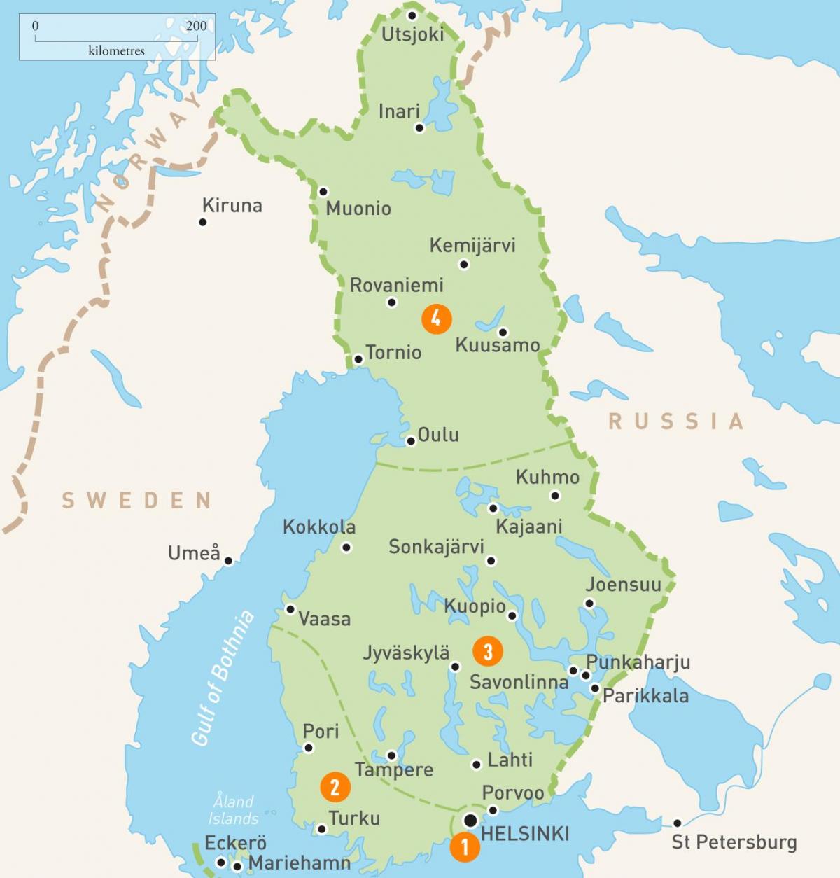 Finlandia Laghi Mappa 
