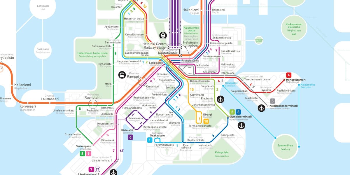 Mappa di Finlandia metro