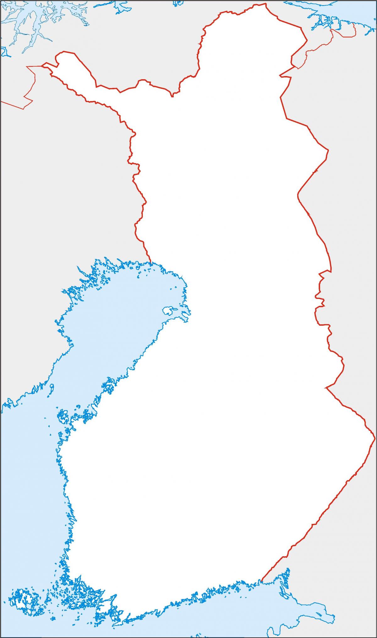 mappa bianca di Finlandia