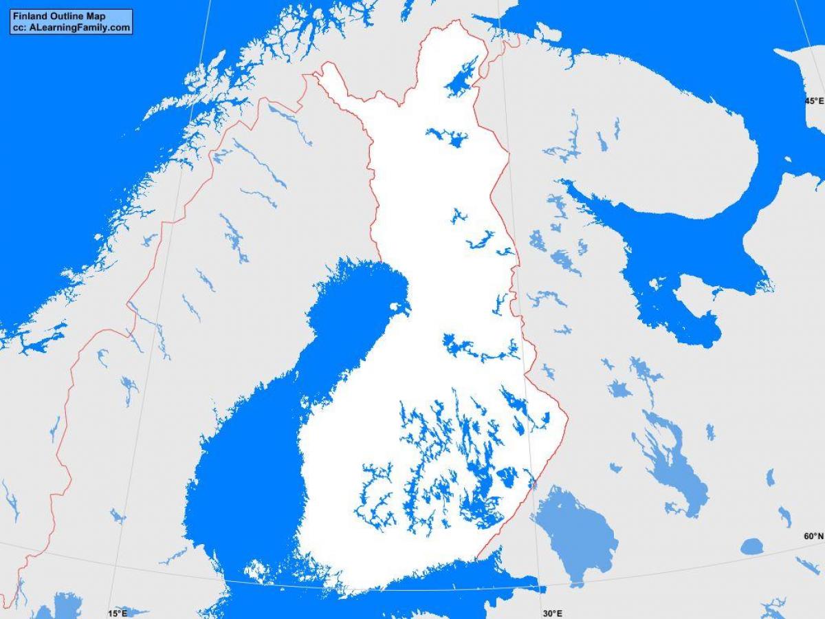 Mappa di Finlandia contorno