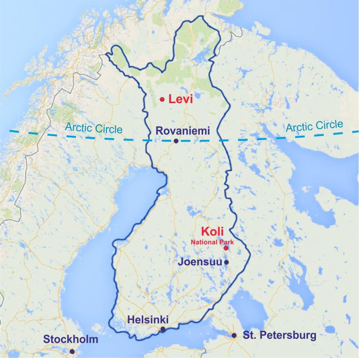 Finlandia levi mappa