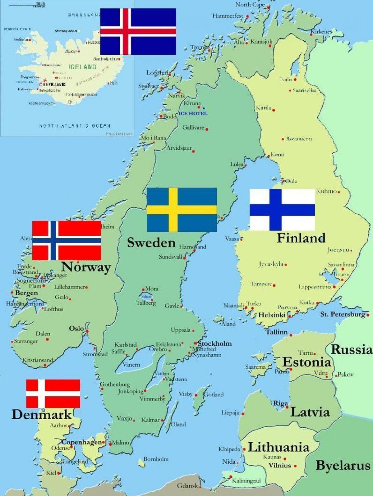 La finlandia nella mappa del mondo