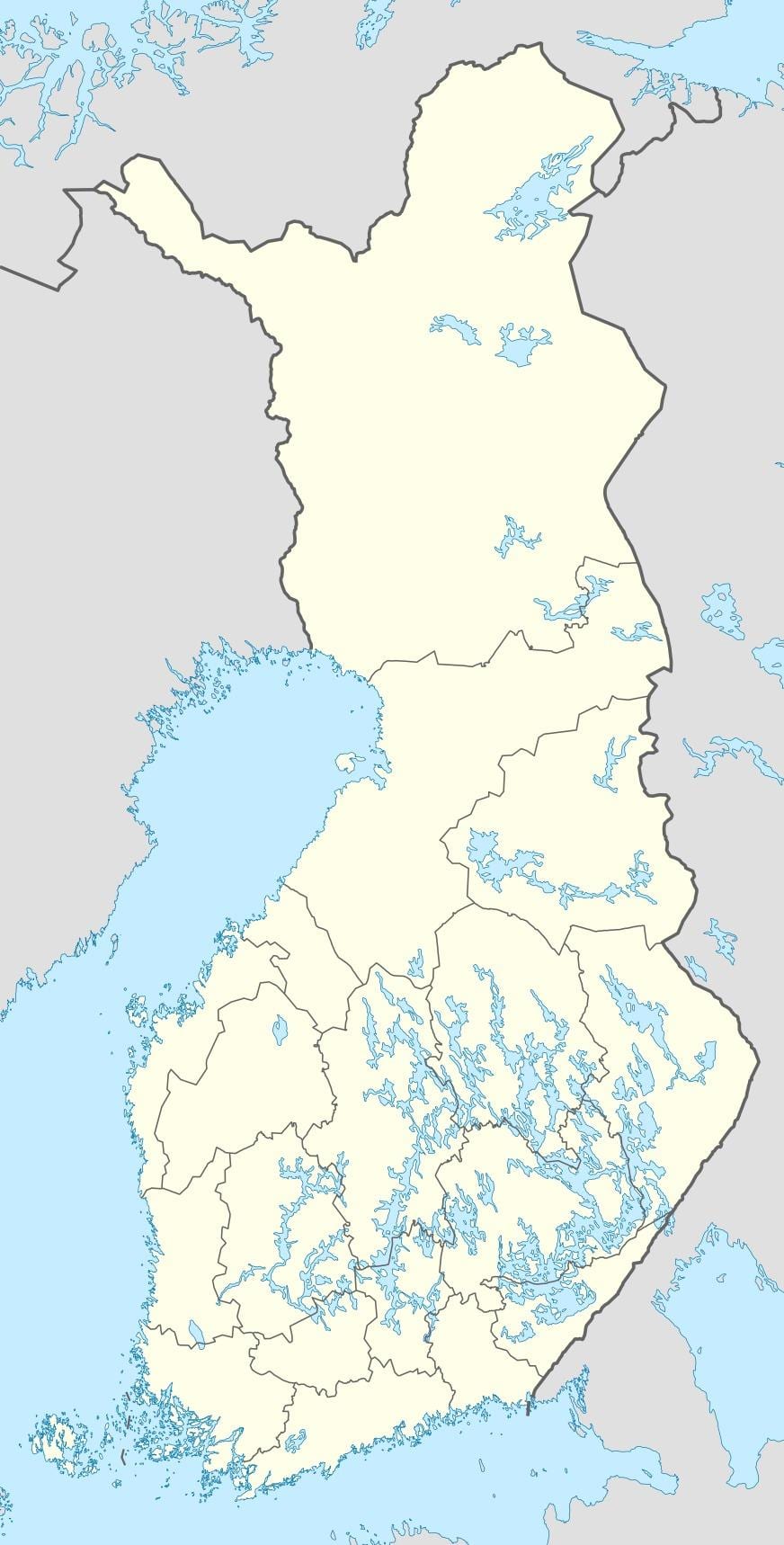 Finlandia la posizione sulla mappa