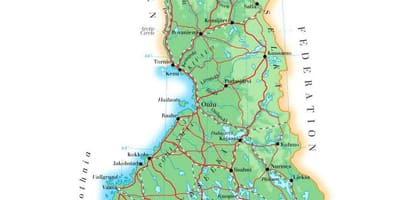 Mappa di Finlandia elevazione