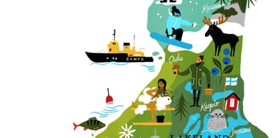 Finlandia di viaggio mappa
